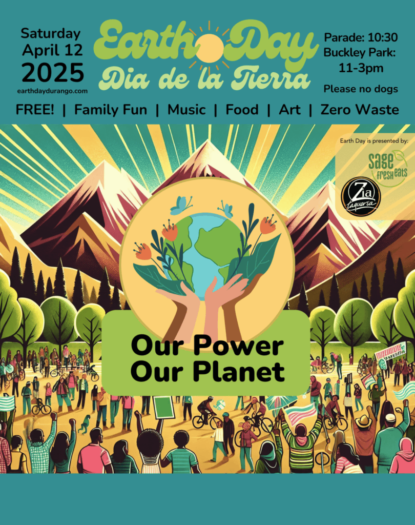 poster for earth day durango 2025.